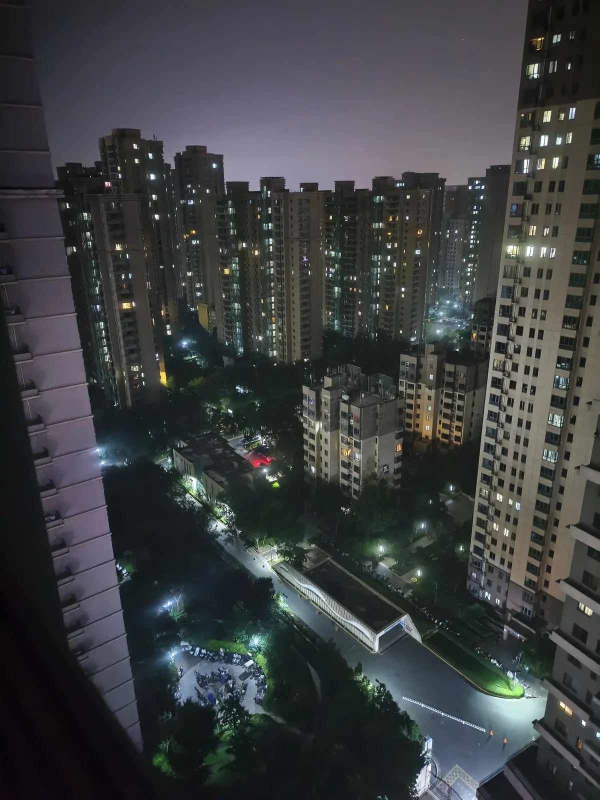 View from an apartment near Beijing, at evening