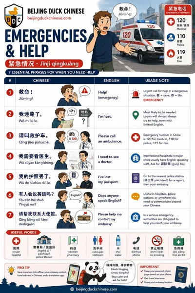 Emergencies and Help worksheet preview